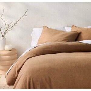 Heavyweight Linen Blend Duvet & Sham Set - Casaluna QUEEN NEW